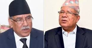 प्रचण्ड र माधवकुमार नेपालबीच भेट