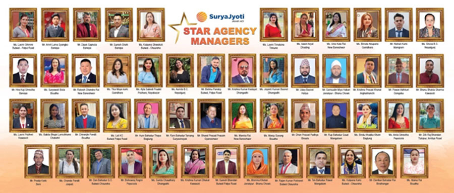 अभिकर्ताको क्षमता विकासमा सूर्यज्योति लाइफको फोकस, स्टार एजेन्सी मिट सम्पन्न