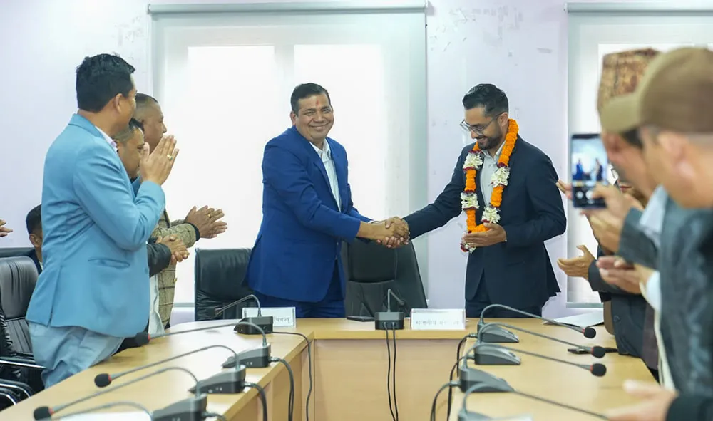 नयाँ खेलकुदमन्त्री पोखरेललाई राखेपले गर्यो स्वागत