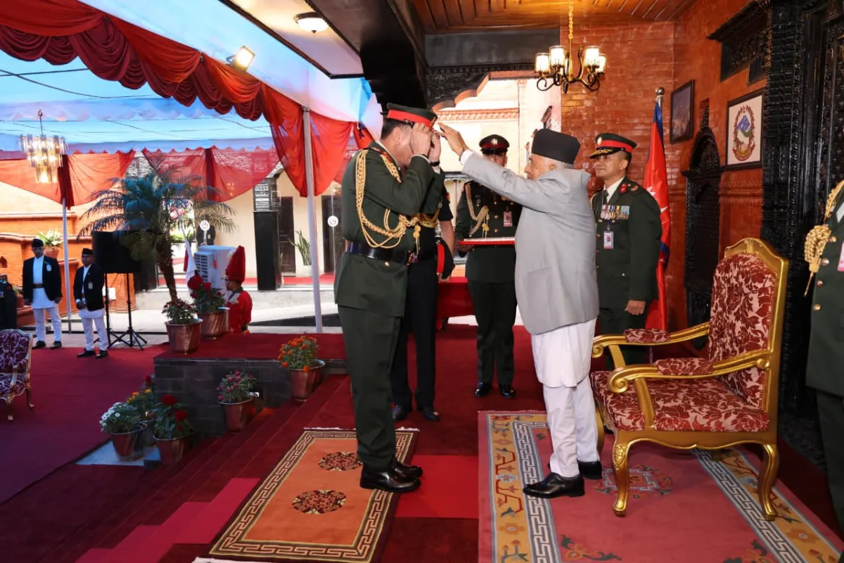 भारतीय प्रधानसेनापतिलाई नेपालको मानार्थ महारथीको दर्जा प्रदान